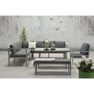 Garden Impressions BLAKES XL Alu Ecklounge Gartenmöbel Sitzgruppe links anthrazit