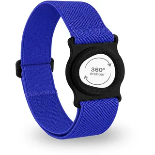 Diasticker® | Dexcom G7 - Fixierband | Halter 360° drehbar | Armband zur Befestigung des Dexcom CGM, Sensor-Schutz, Fixierung | Halter: Schwarz (Small: 18-25 cm, Royal Blau)
