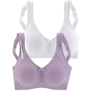 PETITE FLEUR Soft-BH Damen flieder+weiß Gr.80E