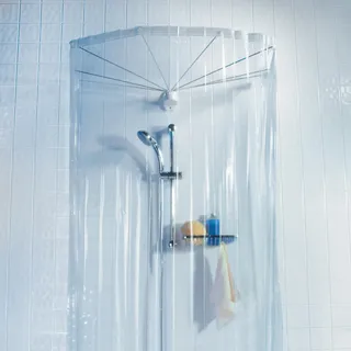 Spirella Duschvorhang Ombrella 200 x 170 cm weiß