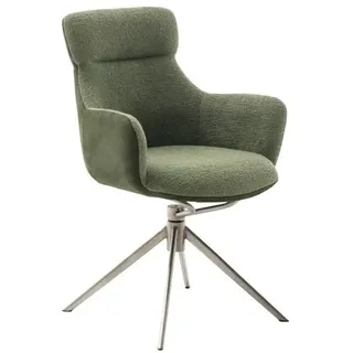 MCA Furniture Esszimmerstuhl PELION Polyester grün 2er Set