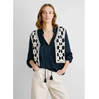Pepe Jeans für Damen. PL702292 Weste Olivia off-white ecru (XS), Weiß, Lässig, Baumwolle