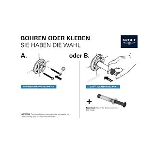 Grohe Essentials Badetuchhalter 40366001 chrom, 600 mm