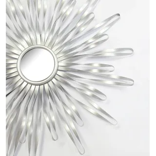 Wanddekoobjekt OTTO HOME "Sonne, im 2er Set: 35 und 46cm", silber (silberfarben), T:4cm Ø:46cm, Metall, Wanddekoobjekte, Wanddekoration aus Metall mit kleinem Spiegel in der Mitte