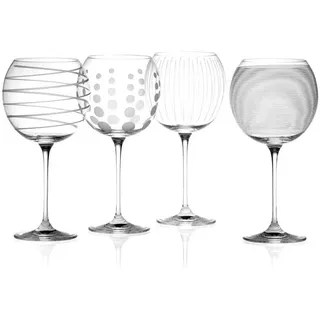 Mikasa CREATIVE TOPS Mikasa Cheers Ginschwenkgläser aus Kristall, Set mit 4