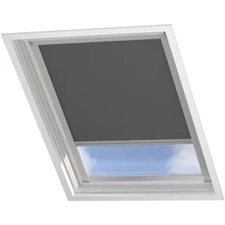 DTCH® Dachfenster verdunkelungsrollo, dunkelgrau, für VELUX S06/606/4 | Hitzeschutz, 100% verdunkelnd, thermisch isolierend, mit Führungsschienen, passgenau, Sonnenschutz