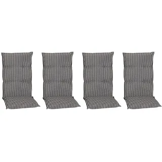 BEO Sitzauflage 4 x 48 x 5 cm schwarz/weiss 4 St.