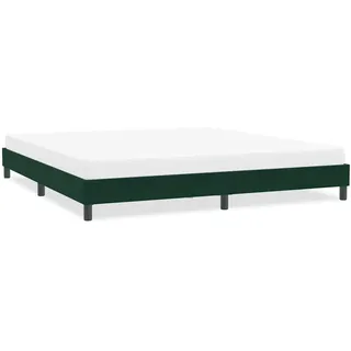 Bettgestell Ohne Matratze Dunkelgrün 200x220 Cm Samt