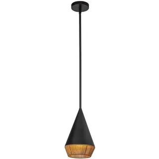 Elstead Lighting Daphne 1-flg. Ø 18,1 cm matt schwarz/natur