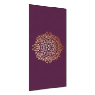Wallario selbstklebende Duschrückwand 90 x 190 cm mit Motiv goldenes Mandala auf violettem Hintergrund - Wandverkleidung mit Hochglanzlaminat in G...