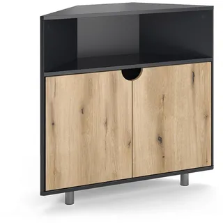 Vicco Eckschrank Inaro 79 x 76 cm Anthrazit/Eiche