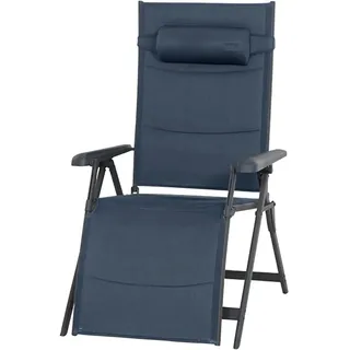 Siena Garden Premium Relaxliege 74,5 x 91 x 122,5 cm blau klappbar
