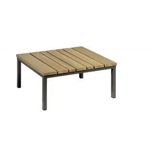 Sylt Holz Kaffeetisch 75 x 75 cm - 08 - grau metallic