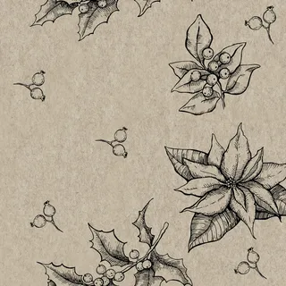 20 nachhaltige Servietten aus Recycling-Papier Weihnachten Weihnachtsblätter mit Beeren als Tischdeko. Papierservietten mit Motiv. Ökologisch nachhaltige Deko aus recyceltem Papier. 33x33cm