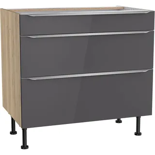 OPTIFIT Unterschrank Optikomfort Linus984 90 x 58,4 x 87 cm Anthrazit