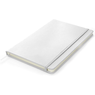Notizbuch mit festem Einband aus PU-Leder, DIN A5, liniert weiß