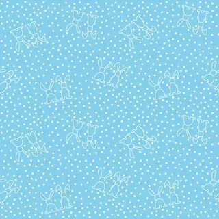 Sovie HOME Tischdecke Rabbits in Hellblau aus Linclass® Airlaid 80 x 80 cm, 1 Stück - Punkte Hasen Ostern