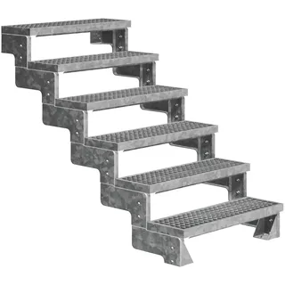 DOLLE Außentreppe Gardentop 108-132 cm Holz/Stahl