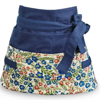 MILCIL Schürze für Frauen, Gartenarbeit Gartenschürze, Küchenschürze, halb niedliche Floristenschürze, Babyblaue Augen, Standard - Einheitsgröße