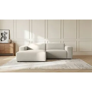 OTTO home Ecksofa OTTO HOME "Koa, 228 cm, L-Form, Modulsofa in Cord, Chenille, Struktur, Webstoff", weiß, B:228cm H:88cm T:159cm, 100% Polyester, Sofas, Ecksofa, Designsofa, weicher Lounge-Sitzkomfort, Welleunterfederung, bodentief