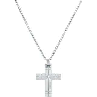 Amor Tchibo - Amor Unisex-Halsschmuck mit Kreuz-Anhänger - silber