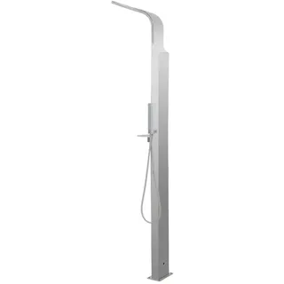 vidaXL Gartendusche Edelstahl Silber 210 cm
