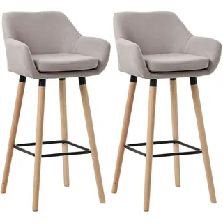 CLP Barhocker Grant 51 x 101 x 50 cm Taupe