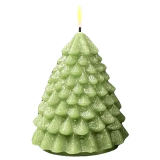 Weihnachtsbaum LED Kerze Hellgrün 11cm