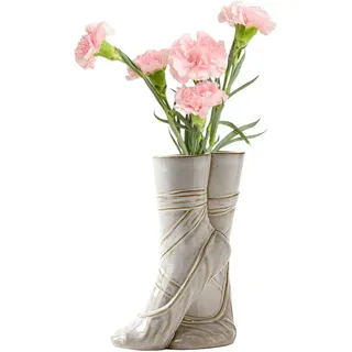 „ballett“-vase – Abstraktes Kunstornament Aus Weißer Keramik, Kreative Dekoration Mit Blumenarrangements