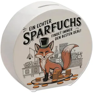 Fuchs mit Zylinder - Sparfuchs Spardose perfekt für nostalgische Sammler ergänzen Sie Ihr Zuhause mit Vintage-Stil passend zu Lampe Vase oder Uhr
