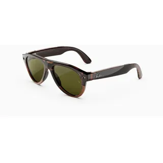 RAY-BAN Meta Gen 3 Aviator - AI Glasses - Transparent Umbra | Über 8 Std. Laufzeit, 6 Mikrofone, anpassbare Taste, schlanker Rahmen - Transitions® Gläser Klar zu Jade