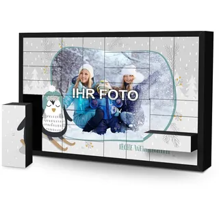 printplanet - Schachtel-Adventskalender zum Befüllen mit eigenem Foto Bedruckt - Rahmen 4-2026