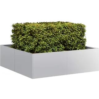 vidaXL Pflanzkübel 100 x 100 x 30 cm Verzinkter Stahl