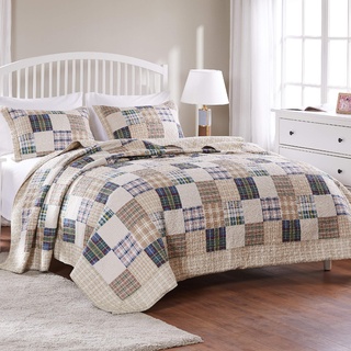 Greenland Home 2-Piece Oxford Quilt Set, Twin, Multicolor