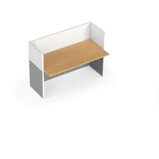 Tischtrennwand-Set mit Tisch PRIMO, magnetisch, 1 Platz, Birke