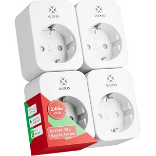 WOOX R6118 Smart-WLAN-Steckdose 4 St. Weiß