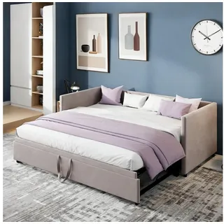 luxuskollektion Schlafcouch Grau 2-Sitzer