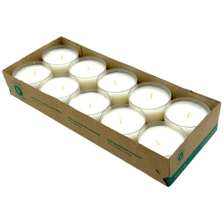 Cup Candle Teelicht Bio-Teelichter 10er Box 10h weiß