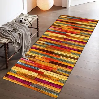 Teppich Läufer Flur Küche Teppiche rutschfest Waschbar Teppichläufer 50 x 150 cm Kücheläufer Küchenteppich Flurteppich Bettvorleger Fußmatte Lang Schlafzimmer Wohnzimmer Entryway Runner Teppich