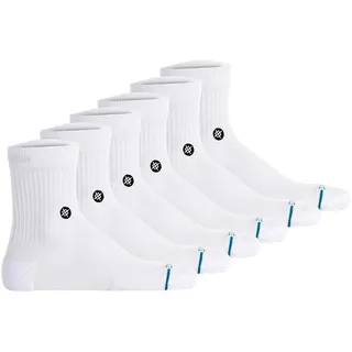 Stance Icon Quarter Socken 6er Pack Weiß 38-42