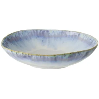 Costa Nova Pastaschale Brisa: Steinzeug-Schüssel mit reaktiver Glasur, Handveredelt, Spülmaschinen-, Mikrowellen-, Ofen- & Gefrierfest, Stapelbar, Blau/Weiß, Ø 23,3 cm