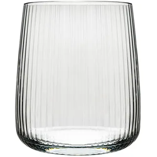 konzept Geriffelte Gläser Set 6 teilig, Trinkgläser 320 ml, Wassergläser spülmaschinenfest