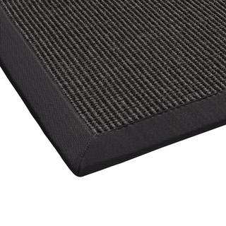 BODENMEISTER Sisal-Teppich modern hochwertige Bordüre Flachgewebe, verschiedene Farben und Größen, Variante: grau anthrazit, 133x190