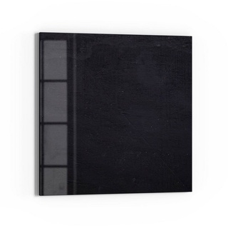DEQORI Magnettafel 'Gerahmte Kreidetafel', Whiteboard Pinnwand beschreibbar schwarz 30 cm x 30 cm