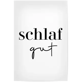 artboxONE Poster 45x30 cm Typografie Schlaf gut Typografie - Bild Spruch deutsch elegant