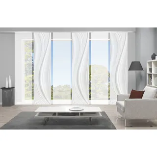 VISION S LAURINA Schiebegardine Paneelwagen 60 x 260 cm Grau 6 Stk.