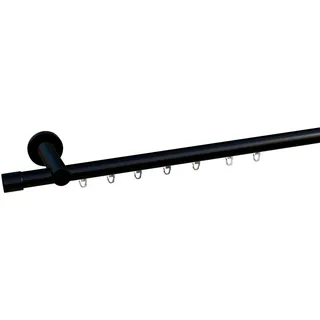 INDEKO Gardinenstange Paneelwagen 1-läufig Ø 20 mm 350 cm Schwarz