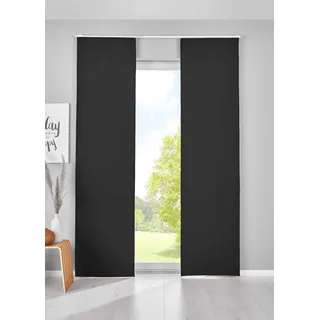 Gardinenbox NewYork Paneelwagen 260 x 145 cm schwarz 2 St.
