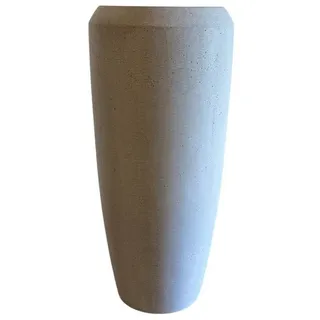 Seyila Home Pflanzkübel Hochwertige Bodenvase/Pflanzkübel Serie Alaya Fiberglas, Hochglanz grau 100 cm
