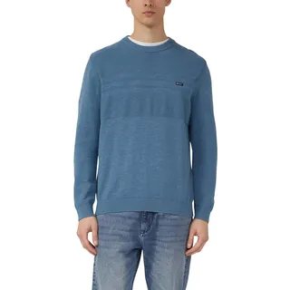 s.Oliver Strickpullover mit Strukturmix Petrol L